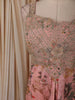 Coral Peach Floral Zari Embroidered Design Georgette Palazzo Suit with Dupatta