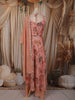 Coral Peach Floral Zari Embroidered Design Georgette Palazzo Suit with Dupatta