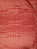 Coral Peach Floral Zari Embroidered Design Pure Banarasi Silk Festive Saree with Zari Border