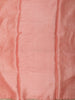 Coral Peach Flying Crane Bird Thread Embroidered Design Pure Tissue Fancy Saree with Lace Border