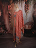 Coral Peach Geometric Printed Design Pure Cotton Party Wear Palazzo Suit with Matching Dupatta