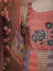 Coral Peach Geometric Printed Design Pure Cotton Party Wear Palazzo Suit with Matching Dupatta