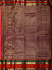 Coral Pink Butta Zari Woven Design Pure Kanchipuram Silk Saree with Contrast Double Zari Border