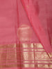Coral Pink Butta Zari Woven Design Pure Kanchipuram Silk Saree with Zari  Woven Border