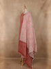 Coral Pink Floral Printed Cotton Salwar Suit with Tassel Detailing and Dupatta