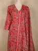 Coral Pink Floral Printed Design Cotton Straight Cut Salwar Suit with Dupatta