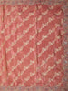 Coral Pink Floral Sequins and Zardozi Embroidered Design Tissue Silk Designer Saree with Designer Border