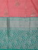 Coral Pink Floral Woven Design Pure Kanchipuram Silk Saree with Contrast  Zari Border