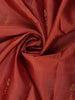 Coral Pink Floral Woven Pure Kanchipuram Silk Saree With Zari Border