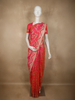 Coral Pink Floral Zari Woven Design Pure Banarasi Silk Saree with Designer Border