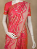 Coral Pink Floral Zari Woven Design Pure Banarasi Silk Saree with Designer Border