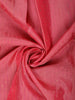 Coral Pink Striped Zari Woven Design Pure Kanchipuram Silk Saree with Contrast Peacock Butta Zari Border