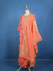 Coral Pink Zari Embroidered Banarasi Salwar Suit