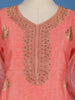 Coral Pink Zari Embroidered Banarasi Salwar Suit