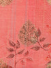 Coral Pink Zari Embroidered Banarasi Salwar Suit