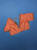 Coral Silk Readymade Blouse Adorned with Embroidery Design - Diadem