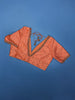 Coral Silk Readymade Blouse Adorned with Embroidery Design - Diadem