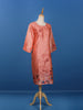 Coral Floral Printed Semi Silk Kurti - Diadem