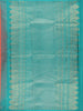 Coral Orange Woven Zari Border Silk Saree - Diadem
