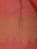 Coral Orange Woven Zari Border Silk Saree - Diadem