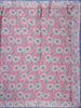 Coral Pink Floral Design Print Satin Saree - Diadem