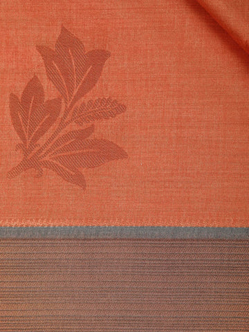 Coral Semi Tussar Silk Floral Designed Saree - Diadem