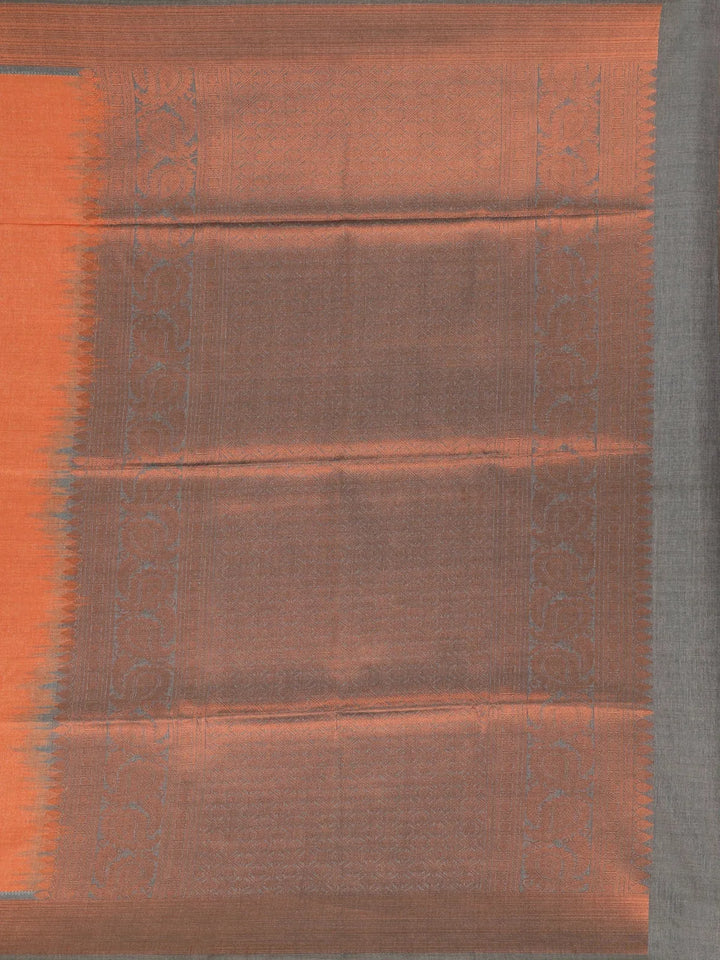 Coral Semi Tussar Silk Floral Designed Saree - Diadem