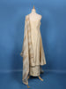 Cream Floral Design Woven Banarasi Silk Salwar Suit