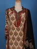 Cream Floral Design Semi Silk Salwar Suit