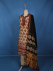 Cream Floral Design Semi Silk Salwar Suit