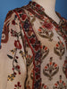 Cream Floral Design Semi Silk Salwar Suit