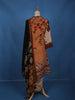 Cream Floral Design Semi Silk Salwar Suit