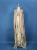 Cream Floral Embroidered Satin Skirt Top