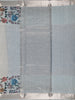 Cream Floral Printed Semi Tussar Saree With Zari Border