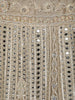 Cream Floral Sequins Embroidered Mermaid Net Lehenga