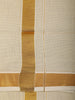 Cream Gold Solid Design Dhoti Shirt with Gold Zari Border
