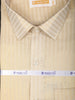 Cream Gold Striped Woven Design Shirt with Matching Dhoti Set