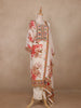 Cream White Floral Semi Tissue Salwar Suit – Elegant Ethnic Wear for Women