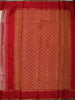 Cream White Peacock Butta Zari Woven Design Pure Kanchipuram Silk Saree with Contrast Border