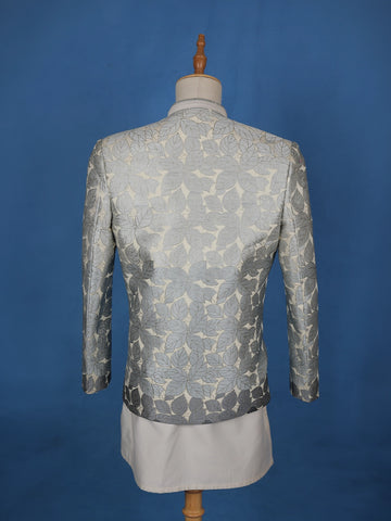 Cream Floral Designed Sherwani Suit - Diadem
