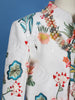 Cream Georgette Floral Embroidery Sherwani And Pant Set - Diadem