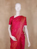 Crimson Pink Butta Woven Design Kanchipuram Silk Saree