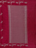 Crimson Red Birds Motif Design Semi Banarasi Silk Saree
