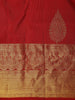 Crimson Red Butta Woven Pure Kanchipuram Silk Saree