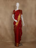 Crimson Red Butta Woven Pure Kanchipuram Silk Saree