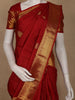 Crimson Red Butta Woven Pure Kanchipuram Silk Saree