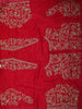 Crimson Red Butta Zari Embroidered Design Pure Organza Saree with Scalloped Border