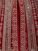 Crimson Red Floral Beads and Zari Embroidered Design Net Mastani Lehenga with Dupatta
