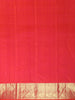 Crimson Red Floral Butta Woven Design Pure Kanchipuram Silk Saree with Contrast Border