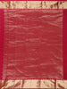 Crimson Red Floral Butta Woven Kanchipuram Silk Saree With Zari Border